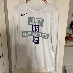 Nike Kansas State Basketball team issued long sleeve men’s large Tshirt